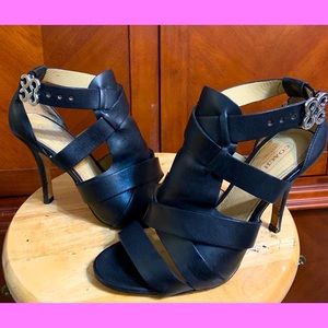 Coach Black Leather Heels